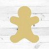 Gingerbread Man Unfinished Cutout, Wooden Shape,  Wooden