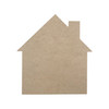 House Unfinished Cutout, Wooden Shape,  Paintable MDF DIY Craft