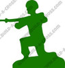 Kneeling Army Man Unfinished Cutout, Wooden Shape, Paintable MDF  Craft