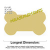 Dog Bone Unfinished Cutout measurements