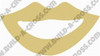 Lips Unfinished Cutout, Wooden Shape, Paintable Wooden MDF