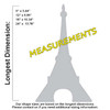 Eiffel Tower Unfinished Cutout measurements