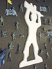 Machine Gun Man Unfinished Cutout, Wooden Shape, Paintable MDF  Craft