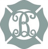 Fireman Badge Monogram Wooden Letter DIY Unfinished Crafts