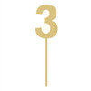 Rockwell Number Cake topper With Stick Wooden Unfinished DIY Craft