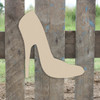 High Heel Unfinished Cutout, Wooden Shape