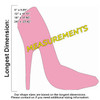 High Heel Unfinished Cutout MDF DIY Craft measurements