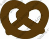 Pretzel Unfinished Cutout, Wooden Shape, MDF DIY Craft