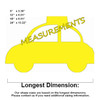 Taxi Unfinished Cutout, Wooden Shape, MDF DIY Craft