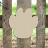 Paw Print Unfinished Cutout, Wooden Shape, MDF DIY Craft