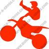 Kicking Dirtbike Rider Unfinished Cutout, Wooden Shape, Paintable MDF