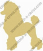 Poodle Unfinished Cutout Paintable Wooden MDF build-a-cross
