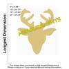 Wooden Reindeer Head Unfinished Cutout, Wooden Shape, Paintable Wooden MDF