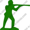 Rifle Man Unfinished Cutout, Wooden Shape, Paintable MDF  Craft