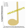 Quarter Note Unfinished Cutout, Wooden Shape, Paintable Wooden MDF