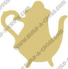 Tall Teapot Unfinished Cutout, Wooden Shape, Paintable Wooden MDF