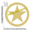 Texas Star Unfinished Cutout measurements