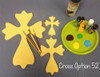 UNFINISHED WOODEN CROSS Paint-able WALL HANGING STACKABLE CROSS (52)
