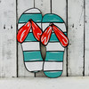 Double FlipFlop Unfinished Cutout, Wooden Shape, Paintable Wooden MDF