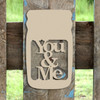 Mason Jar Frame YOU&ME, Letter Frame Wooden Unfinished  DIY Craft