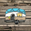 Retro Camper Unfinished Cutout, Wooden Shape,  Paintable MDF DIY Craft