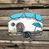 Retro Camper Unfinished Cutout, Wooden Shape,  Paintable MDF DIY Craft