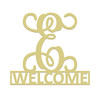 Monogram Family Name, Welcome Door Hanger,  Framed Monogram