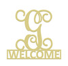 Monogram Family Name, Welcome Door Hanger,  Framed Monogram