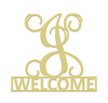 Monogram Family Name, Welcome Door Hanger,  Framed Monogram