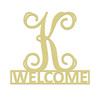 Monogram Family Name, Welcome Door Hanger,  Framed Monogram