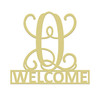 Monogram Family Name, Welcome Door Hanger,  Framed Monogram