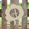 Cotton Frame (Freestyle) Monogram Letter Wooden Unfinished DIY Craft