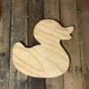 Wood Pine Shape, Rubber Duck, Unpainted Wooden Cutout DIY