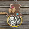 Happy Fall, Scarecrow Hat Framed Pumpkin Wooden (MDF) Cutout