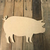 Wooden Pig Cutout Wooden Paintable Shape