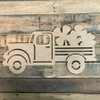 Truck with Clovers Cutout Unfinished Wooden Cutout Craft