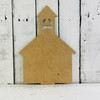 School House, Unfinished Wooden Cutout Craft