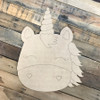 Unicorn Head DIY, Unfinished Wooden Cutout Craft, Paint by Line