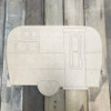 Square Camper, Unfinished Wooden Cutout, Paint by Line