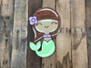 Mermaid, Unfinished Wooden Cutout Craft, Paint by Line