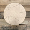 Basketball, Unfinished Wooden Cutout Craft, Paint by Line