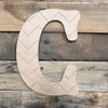 Wood Beltorian Chevron Letters, Unfinished Paint by Line