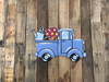 Truck with Flowers and Flower Pot Cutout, Unfinished, Paint by Line