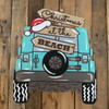 Christmas Beach Hat Sign Jeep Cutout, Wood Shape, Paint by Line