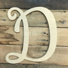 Unfinished Custom Cursive Letters-D