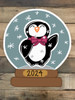 Snow Globe Penguin Cutout, Unfinished Shape, Paint by Line