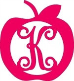 Buy Apple Frame Monogram Letter Wooden Unfinished Diy Craft