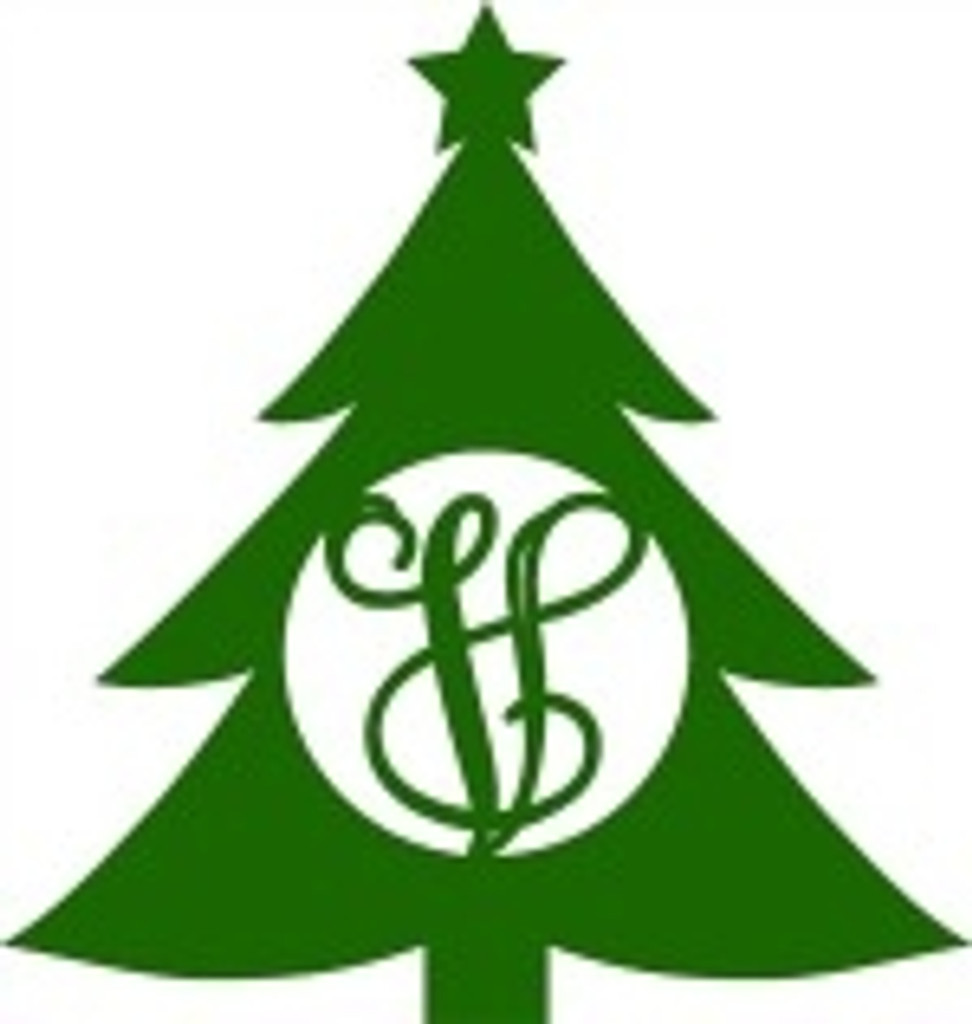 Wooden Christmas Tree Monogram Cutout Christmas Monogram Letters