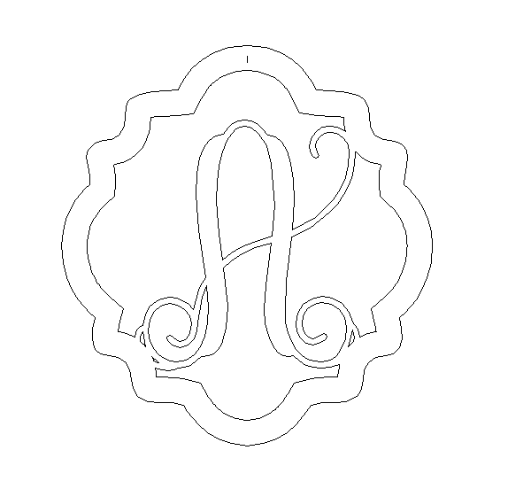 Quatrefoil Frame Vine Monogram Letter Unfinished Diy Craft Build A Cross Com