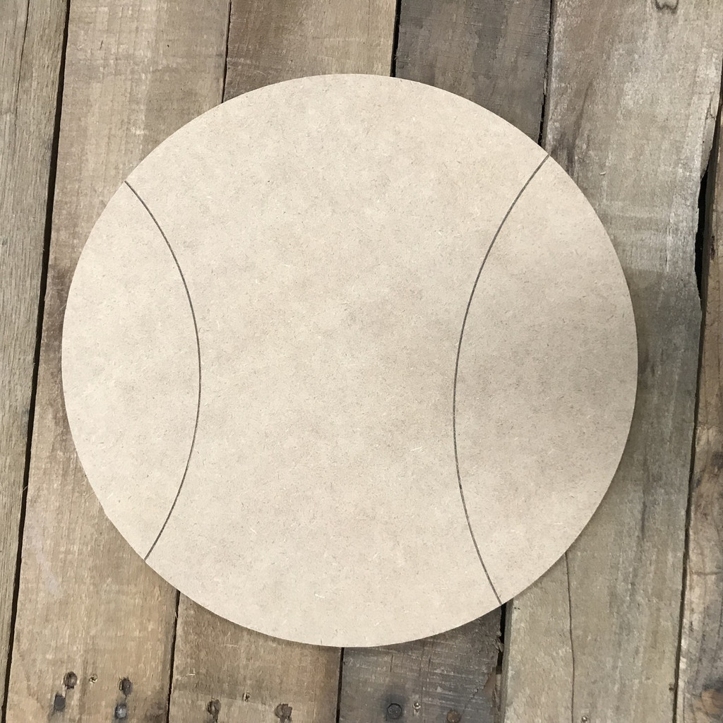 Tennis Ball Unfinished Wooden Cutout Craft Paint By Line Build